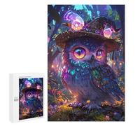 Rompecabezas para Adultos 1000 PCS Magical Owl with Hat Halloween Rompecabezas para Adultos Juego De Ingenio Desafío Difícil 1000 PCS