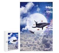 Rompecabezas para Adultos 1000 PCS Magical Whales In The Sky Rompecabezas para Adultos Juegos Relajantes Mejora La Memoria Difícil Y Desafiante 1000 PCS