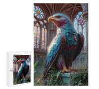 Rompecabezas para Adultos 1000 PCS Majestic Eagle Statue in Gothic Setting Juego De Rompecabezas para Ejercitar La Mente Corte De Precisión Interacción Entre Padres E Hijos 1000 PCS