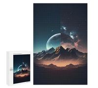Rompecabezas para Adultos 1000 PCS Majestic Mountain Planet Sky Rompecabezas para Adolescentes Juegos Relajantes Regalos para Mujeres Cumpleaños Y Navidad 1000 PCS