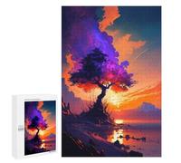 Rompecabezas para Adultos 1000 PCS Majestic Tree by The Lake Rompecabezas para Adolescentes Juego De Ingenio Análisis Y Lógica 1000 PCS