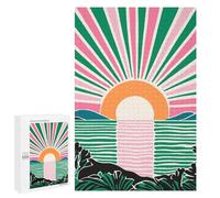 Rompecabezas para Adultos 1000 PCS Mid Century Modern Sun Rompecabezas para Adultos Análisis Y Lógica Entrena Tu Cerebro Y Tus Manos Juguete Juego Intelectual 1000 PCS