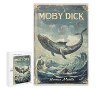 Rompecabezas para Adultos 1000 PCS Moby Dick Book Cover Rompecabezas para Adultos Juegos Familiares Alivia El Estrés Regalo De Cumpleaños, Regalos, 1000 PCS