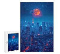 Rompecabezas para Adultos 1000 PCS Moonlit Metropolis Rompecabezas para Adolescentes Ensamblaje De Patrones Interacción Entre Padres E Hijos Hermoso Juego De Diseño 1000 PCS