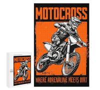 Rompecabezas para Adultos 1000 PCS Motocross Quote Pop Art Rompecabezas para Adultos Juegos Relajantes Mejora La Memoria Difícil Y Desafiante 1000 PCS