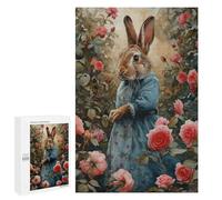 Rompecabezas para Adultos 1000 PCS Mrs. Rabbit in A Rose Garden Rompecabezas para Adultos Juego De Ingenio Desafío Difícil 1000 PCS