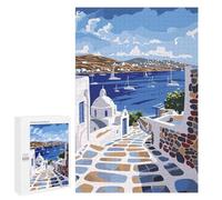 Rompecabezas para Adultos 1000 PCS Mykonos Greek Island Rompecabezas para Adultos Juegos Relajantes Difícil Regalos para Amigos Y Familiares 1000 PCS
