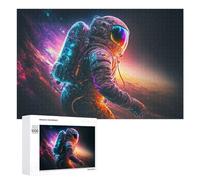 Rompecabezas para Adultos 1000 PCS Neon Astronaut in Space -2 Rompecabezas para Adultos Juguete Decoración De Pared Regalos para Mujeres Gran Regalo para Juegos 1000 PCS