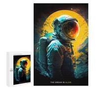 Rompecabezas para Adultos 1000 PCS Neon Astronaut with Sun Rompecabezas para Adolescentes Juegos Familiares Difícil Difícil 1000 PCS