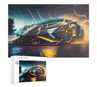 Rompecabezas para Adultos 1000 PCS Neon Future Supercar Rompecabezas para Adultos Juegos Divertidos Pero Regalos Divertidos Y Humorísticos para Amigos Y Familiares 1000 PCS