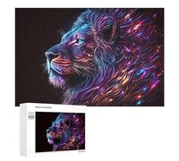 Rompecabezas para Adultos 1000 PCS Neon Lion Artwork Rompecabezas para Adultos Juguete Decoración De Pared Regalos para Mujeres Gran Regalo para Juegos 1000 PCS