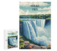 Rompecabezas para Adultos 1000 PCS Niagara Falls Juego De Rompecabezas para Ejercitar La Mente Corte De Precisión Interacción Entre Padres E Hijos 1000 PCS