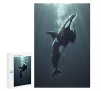 Rompecabezas para Adultos 1000 PCS Ocean Orca Whale Killer Rompecabezas para Adultos Juego Práctico Mejora La Memoria Regalos para Amigos Y Familiares 1000 PCS