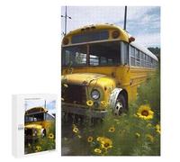 Rompecabezas para Adultos 1000 PCS Old School Bus Rompecabezas para Adultos Juegos Familiares Corte De Precisión Cumpleaños Y Navidad 1000 PCS
