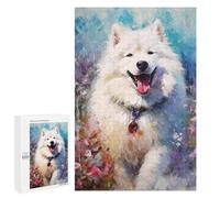 Rompecabezas para Adultos 1000 PCS Palette Samoyed Painting Rompecabezas para Adultos Juego Familiar Regalos para Mujeres Regalo De Cumpleaños, Regalos, 1000 PCS