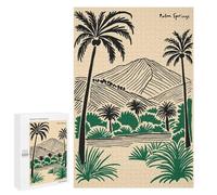 Rompecabezas para Adultos 1000 PCS Palm Springs Landscape Illustration Rompecabezas para Adultos Análisis Y Lógica Entrena Tu Cerebro Y Tus Manos Juguete Juego Intelectual 1000 PCS
