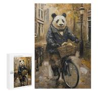 Rompecabezas para Adultos 1000 PCS Panda Amsterdam Bicycle Rompecabezas para Adultos Juegos Relajantes Una Obra De Arte Regalo De Cumpleaños, Regalos, 1000 PCS