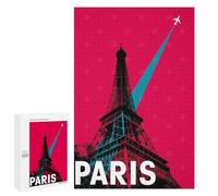 Rompecabezas para adultos 1000 PCS Paris Eiffel Tower Travel Puzzles para adultos Juegos Familiares Regalos para Mujeres Desafío Educativo 1000 PCS