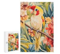 Rompecabezas para Adultos 1000 PCS Parrot in Tropical Flowers Rompecabezas para Adolescentes Juego De Ingenio Análisis Y Lógica 1000 PCS