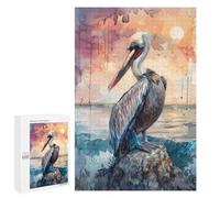 Rompecabezas para Adultos 1000 PCS Pelican Sea Rock Sun Rompecabezas para Adultos Juguetes Antiestrés Mejora La Memoria Regalos De Cumpleaños Y Únicos 1000 PCS