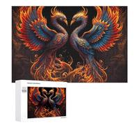 Rompecabezas para Adultos 1000 PCS Phoenixes in Flames A Mythical Dance of Fire and Light Rompecabezas para Adultos Juegos Divertidos Pero Regalos Divertidos Y Humorísticos para Amigos Y Familiares 1