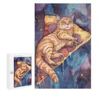 Rompecabezas para Adultos 1000 PCS Pizza Cat in Space Galaxy Rompecabezas para Adultos Juegos Familiares Regalo De Cumpleaños Regalos De Cumpleaños 1000 PCS