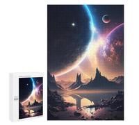 Rompecabezas para Adultos 1000 PCS Planetary Reflections in Space -3 Rompecabezas para Adolescentes Juego De Ingenio Análisis Y Lógica 1000 PCS