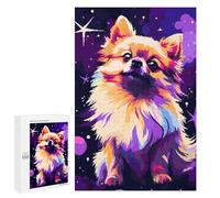 Rompecabezas para Adultos 1000 PCS Pomeranian Cute Pixel Art Rompecabezas para Adolescentes Juego De Ingenio Análisis Y Lógica 1000 PCS