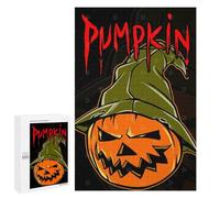 Rompecabezas para Adultos 1000 PCS Pumpkin Terror Juego De Rompecabezas para Ejercitar La Mente Corte De Precisión Interacción Entre Padres E Hijos 1000 PCS