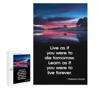Rompecabezas para Adultos 1000 PCS Quote Mahatma Gandhi Rompecabezas para Adultos Juegos Familiares Pero Divertidos Y Humorísticos Difíciles Y Desafiantes 1000 PCS