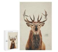 Rompecabezas para Adultos 1000 PCS Red Deer in Winter Rompecabezas para Adultos Juguetes Antiestrés Decoración del Hogar Cumpleaños Y Navidad 1000 PCS