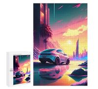 Rompecabezas para Adultos 1000 PCS Retro Car 4 Rompecabezas para Adultos Juegos Relajantes Mejora La Memoria Cumpleaños Y Navidad 1000 PCS