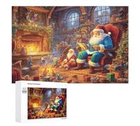 Rompecabezas para Adultos 1000 PCS Rompecabezas Christmas Magic in Santa's Workshop Rompecabezas para Adultos Juego De Ingenio Análisis Y Lógica Regalos De Cumpleaños Y Únicos 1000 PCS