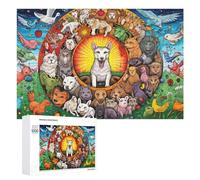 Rompecabezas para Adultos 1000 PCS Rompecabezas Circle of Animals Zodiac Signs Rompecabezas para Adultos Juego De Ingenio Análisis Y Lógica Regalos De Cumpleaños Y Únicos 1000 PCS
