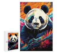 Rompecabezas para Adultos 1000 PCS Rompecabezas Colorful Panda Mountain Art Rompecabezas para Adultos Juego De Ingenio Análisis Y Lógica Regalos De Cumpleaños Y Únicos 1000 PCS