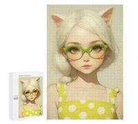 Rompecabezas para Adultos 1000 PCS Rompecabezas Cute Anime Cat Girl Rompecabezas para Adultos Juguete Decoración De Pared Aliviador del Estrés Difícil Y Desafiante 1000 PCS
