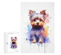 Rompecabezas para Adultos 1000 PCS Rompecabezas Cute Yorkshire Terrier Dog Rompecabezas para Adultos Juego Familiar Regalos para Mujeres para Cumpleaños, Navidad 1000 PCS