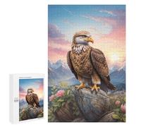 Rompecabezas para Adultos 1000 PCS Rompecabezas Eagle King of The Mountain Rompecabezas para Adultos Juguete Decoración De Pared Aliviador del Estrés Difícil Y Desafiante 1000 PCS