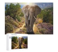 Rompecabezas para Adultos 1000 PCS Rompecabezas Elephant in The Wild A Journey Through Nature's Landscape Rompecabezas para Adultos Juego De Ingenio Análisis Y Lógica Regalos De Cumpleaños Y Únicos 1