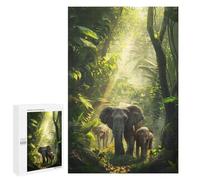 Rompecabezas para Adultos 1000 PCS Rompecabezas Elephant Jungle Journey Juego De Ingenio con Rompecabezas, Divertido Y Humorístico, 1000 PCS