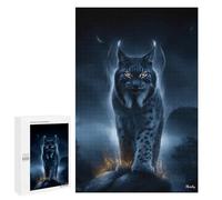Rompecabezas para Adultos 1000 PCS Rompecabezas Ember Lynx - Silent Flame of The Shadow Realm Rompecabezas para Adultos Juguete Decoración De Pared Aliviador del Estrés Difícil Y Desafiante 1000 PCS