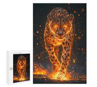 Rompecabezas para Adultos 1000 PCS Rompecabezas Fiery Cheetah Rompecabezas para Adultos Juego De Ingenio Análisis Y Lógica Interacción Entre Padres E Hijos 1000 PCS