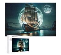 Rompecabezas para Adultos 1000 PCS Rompecabezas Full Moon Sailing Adventure -1 Rompecabezas para Adultos Juego De Ingenio Análisis Y Lógica Regalos De Cumpleaños Y Únicos 1000 PCS