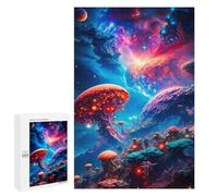 Rompecabezas para Adultos 1000 PCS Rompecabezas Galactic Mushroom Rompecabezas para Adultos Juguete Decoración De Pared Aliviador del Estrés Difícil Y Desafiante 1000 PCS