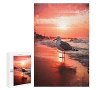 Rompecabezas para Adultos 1000 PCS Rompecabezas Golden Light Lonely Bird Rompecabezas para Adultos Juguete Decoración De Pared Aliviador del Estrés Difícil Y Desafiante 1000 PCS