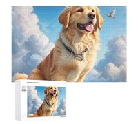 Rompecabezas para Adultos 1000 PCS Rompecabezas Golden Retriever in Sky Rompecabezas para Adultos Juego De Ingenio Análisis Y Lógica Regalos De Cumpleaños Y Únicos 1000 PCS