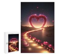 Rompecabezas para Adultos 1000 PCS Rompecabezas Heart-Shaped Path of Love Rompecabezas para Adultos Juguete Decoración De Pared Aliviador del Estrés Difícil Y Desafiante 1000 PCS