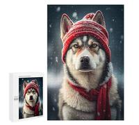 Rompecabezas para Adultos 1000 PCS Rompecabezas Husky Hat Juego De Ingenio con Rompecabezas, Divertido Y Humorístico, 1000 PCS