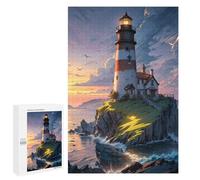 Rompecabezas para Adultos 1000 PCS Rompecabezas Lighthouse Ocean Fantasy Rompecabezas para Adultos Juego De Ingenio Análisis Y Lógica Interacción Entre Padres E Hijos 1000 PCS
