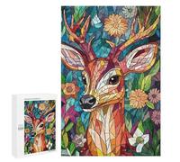 Rompecabezas para Adultos 1000 PCS Rompecabezas Mosaic Deer Portrait Rompecabezas para Adultos Juguete Decoración De Pared Aliviador del Estrés Difícil Y Desafiante 1000 PCS